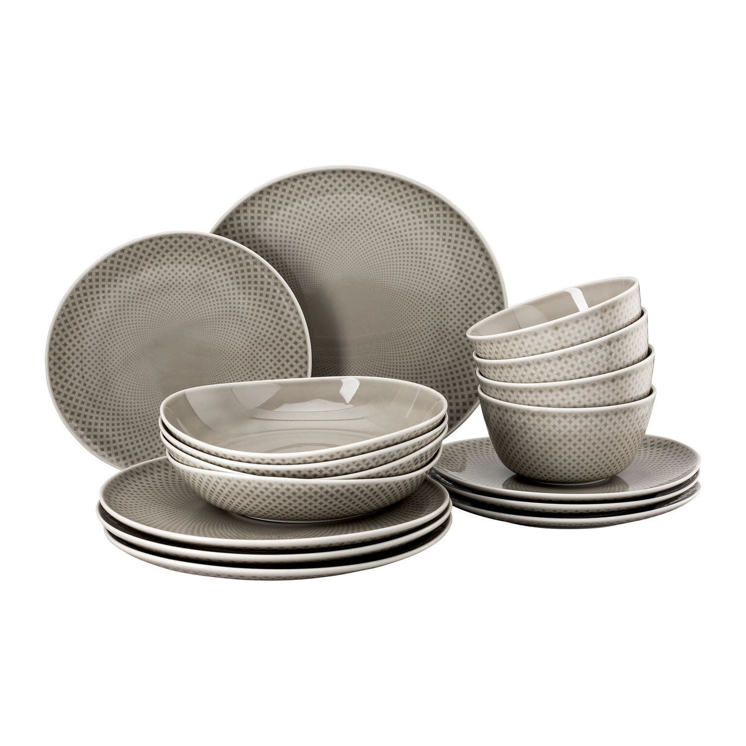 Noritake Noble Pearl Servizio Da Tavola 5 Pezzi In Porcellana Bone China – Crema/Bianco Con Bordo Dorato, Lavabile In Lavastoviglie