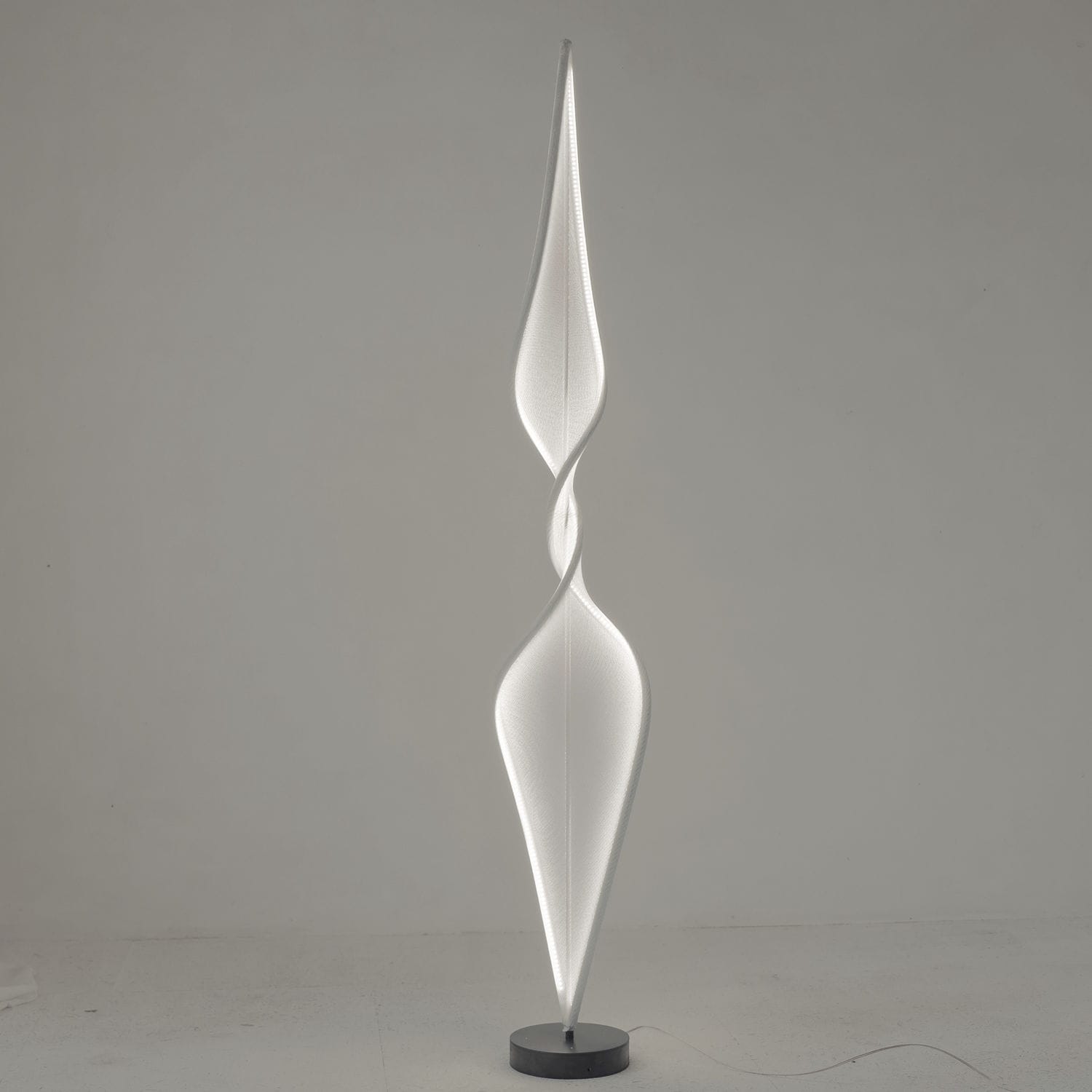 Lampada da terra Lindby, Adamio, Bianco, Soggiorno, Tessuto