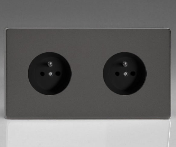 CNBINGO Doppia Presa Schuko In Alluminio Da Incasso – Con USB, Nero, Con Protezione Bambini, Garanzia 5 Anni