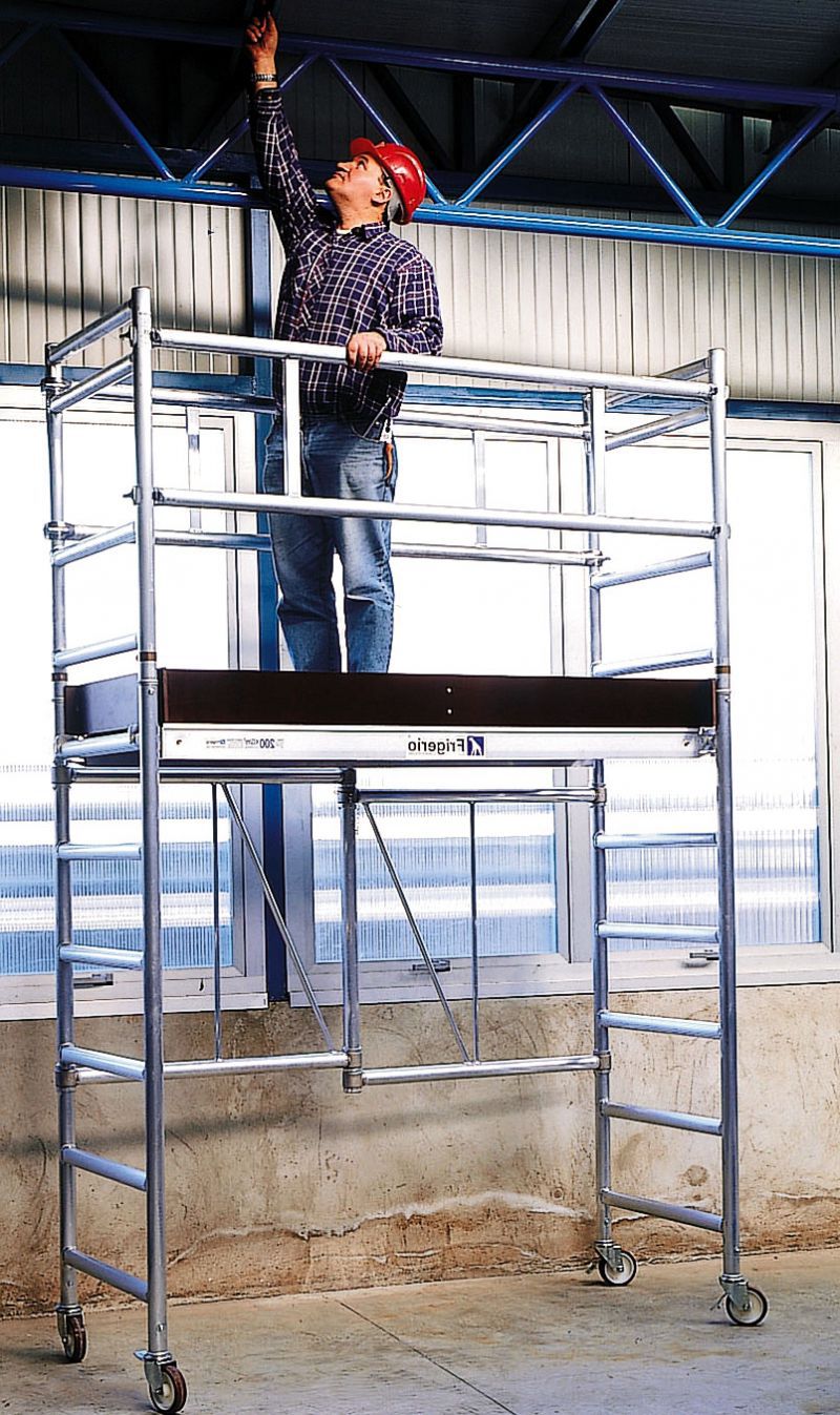 Cavalletto Da Lavoro Pieghevole Fiqops - 2 Pezzi, Portata 200kg, Regolabile 80-130cm