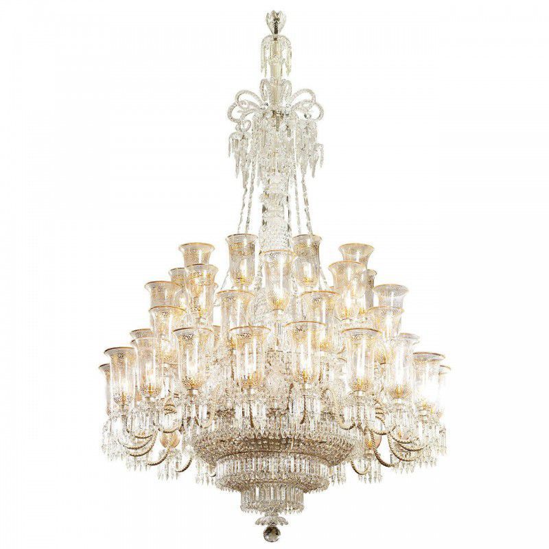 VIVALDI LAMPADARIO A SOSPENSIONE CLASSICO 6 LUCI IN VETRO E CRISTALLO IN 8 COLORI DI ONDALUCELU ONDALUCE CICIRIELLO - Shop Online