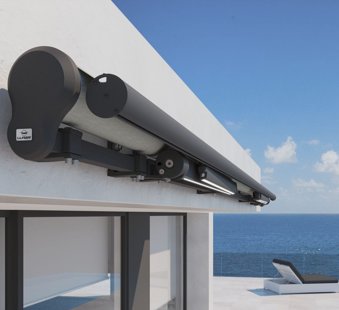 Tenda da Sole a Muro con Pali di Supporto Telescopici Parasole 250 x 120 cm (LxP) Nero pro.tec | Leroy Merlin