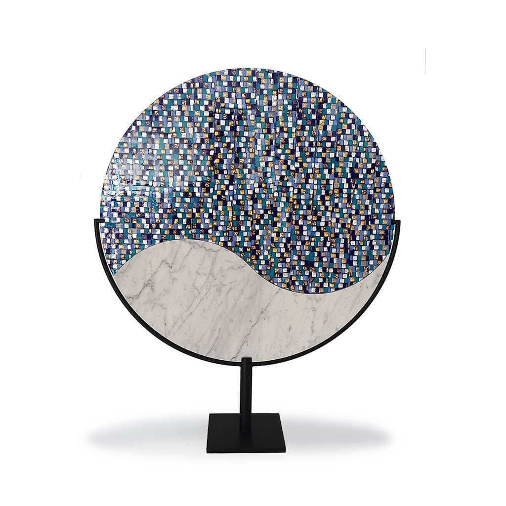 Scultura in metallo ORIGIN veveglass in vetro di Murano / in