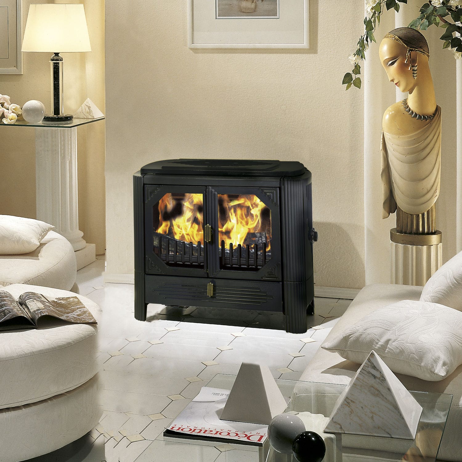 Stufa A Legna Da Interno In Ghisa - Piccola, Per Riscaldamento E Cucina, 35x41cm - Foto 6