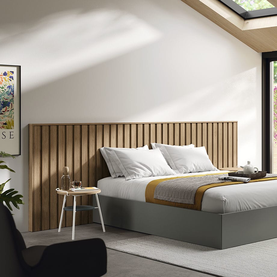MSFE Testiera Letto 140cm, Testata Letto in Legno Massello Naturale, Spalliera Letto Testiere, Testiera in rattan in stile bohémien,Traspirante e rinfrescante, Risparmia spazio