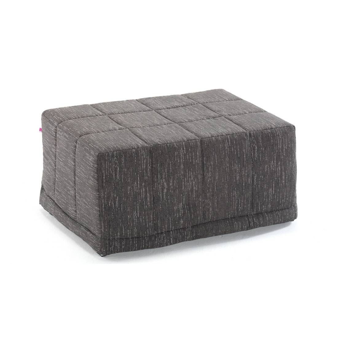 PiccoCasa Copertura per ottomana alta elasticizzata con fondo elastico, in morbido tessuto jacquard, a quadretti piccoli, rettangolare, copertura per