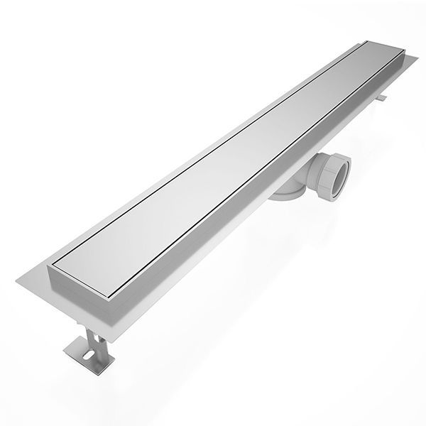 Scarico doccia lineare con filtro per capelli, scarico doccia rettangolare in acciaio inox SUS304 spazzolato con coperchio rimovibile, scarico a pavimento per cucina, bagno, garage e cantina, 500 mm