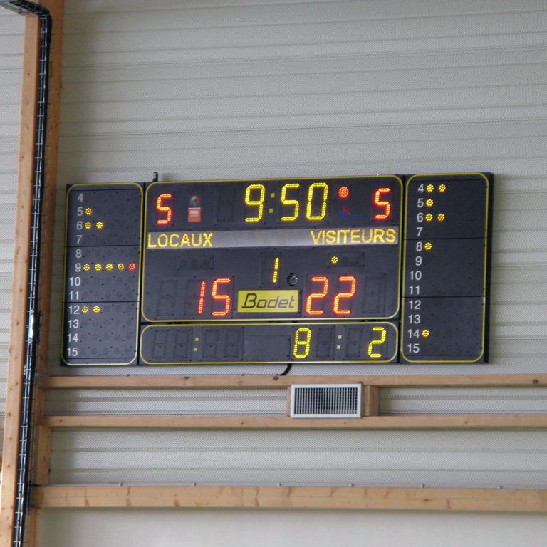 Tabellone Segnapunti Pieghevole 4 Cifre Per Sport – 38,8x21x21 Cm, Con Numeri Rossi Fronte/retro Per Ping Pong, Basket, Pallamano E Badminton