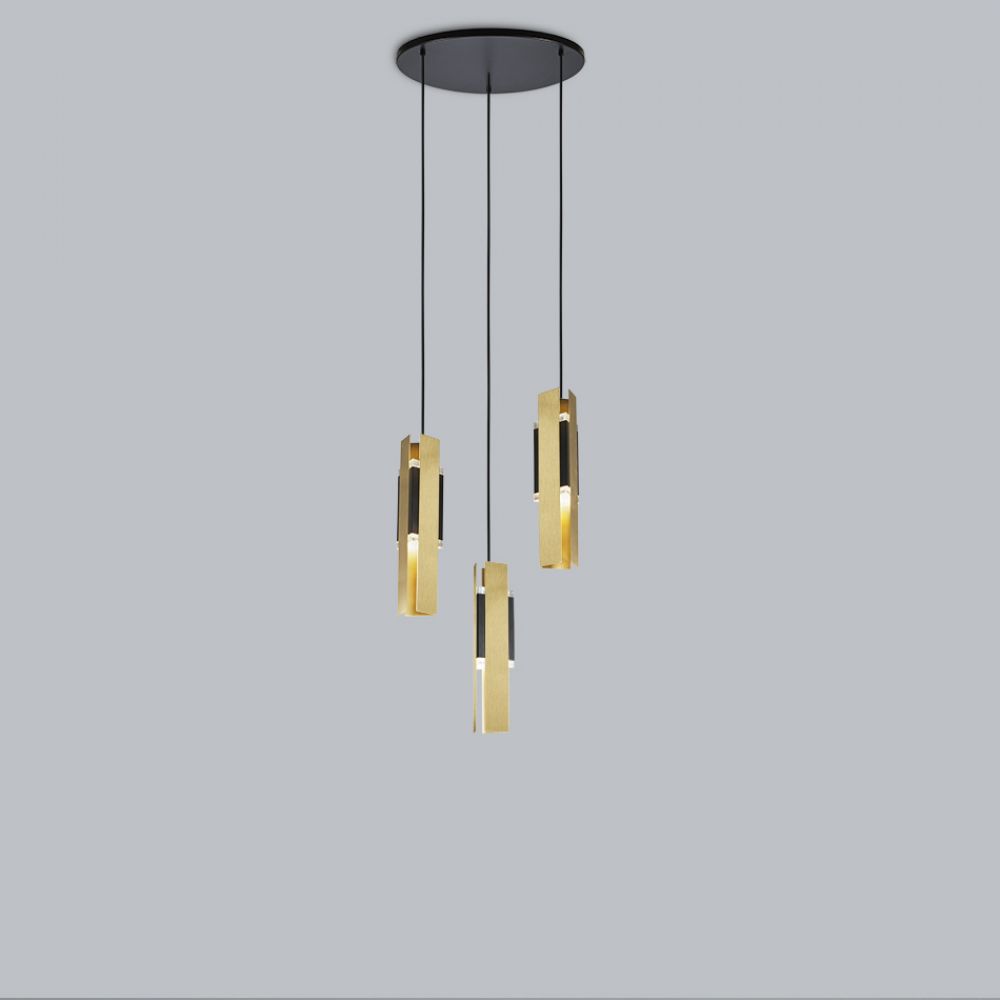 Lampada a sospensione - DOM - Miloox - in ottone spazzolato / in ottone