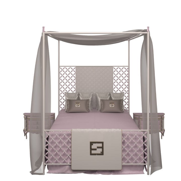 Baldacchino Per Letto In Mussola Con 2 Teli – 135x350 Cm, Rosa, Con Nastri Per Fissaggio Facile, Decorazione Cameretta Per Bambine E Bambini