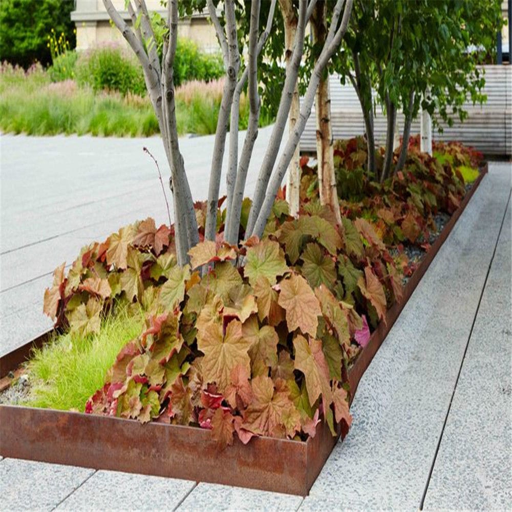 20m Bordura semplice in Acciaio Corten 6cm X 2mm