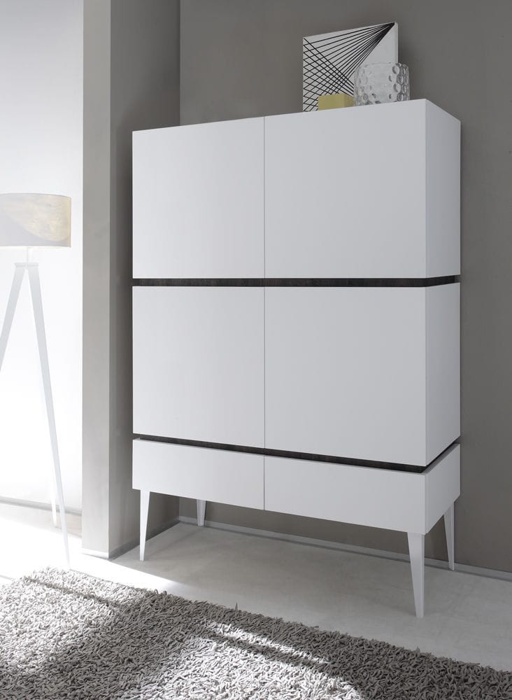 Credenza alta REX LC spa moderna / in quercia / in wengé