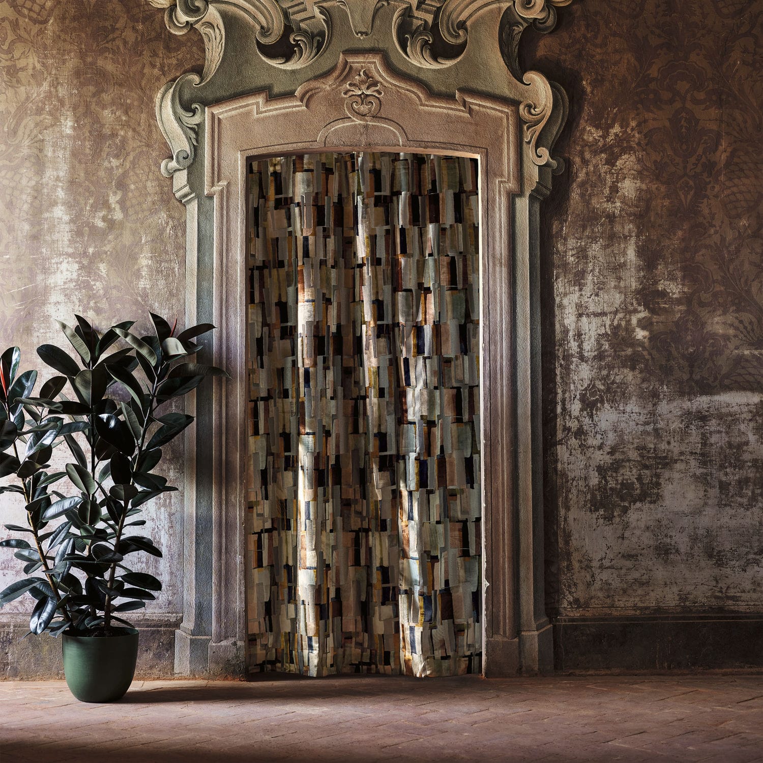 Tessuto Da Tappezzeria Con Motivo Geometrico Colorato Chevron - Foto 10