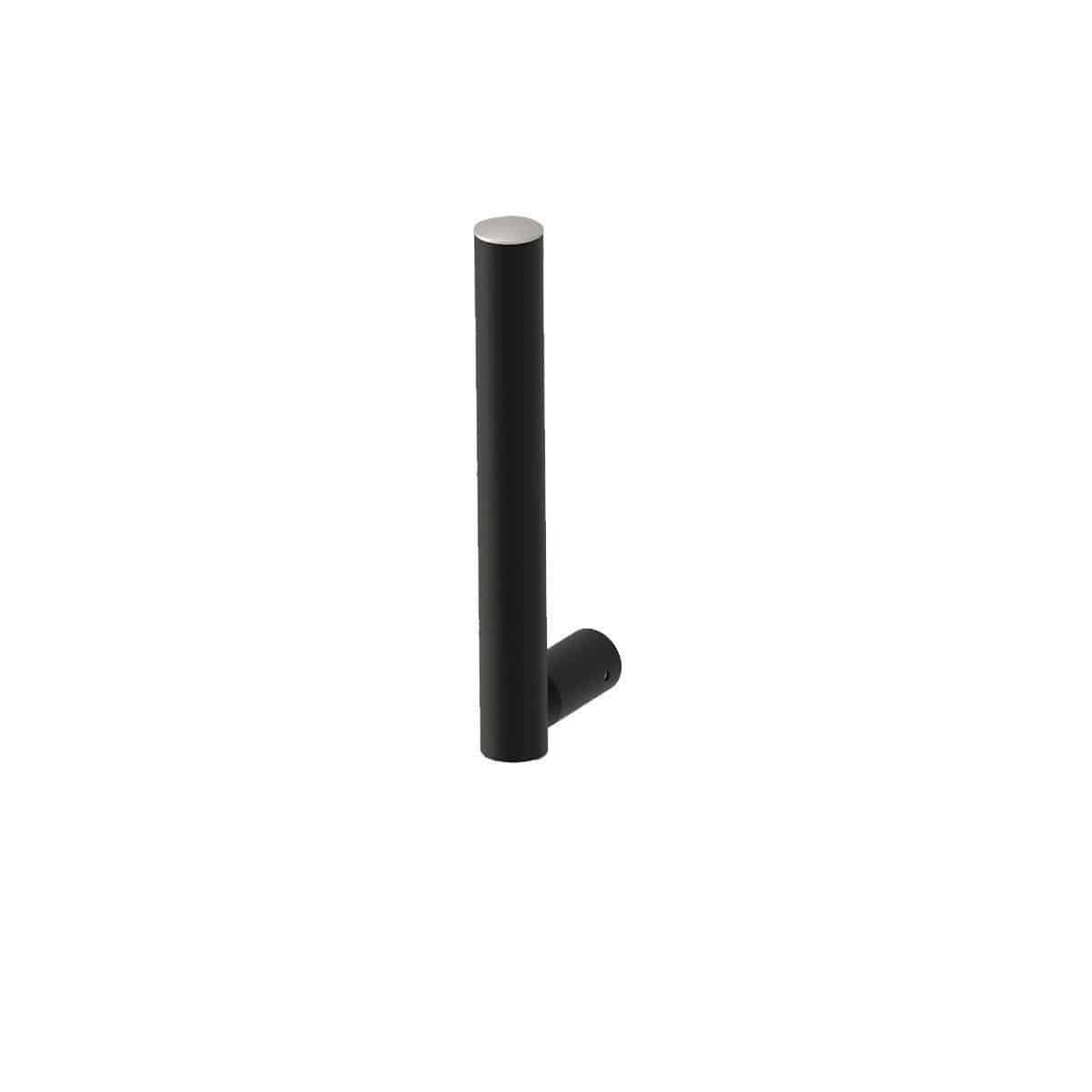 MSV Abby Portarotolo Da Parete – Design Moderno In Acciaio Nero Opaco Per Bagno
