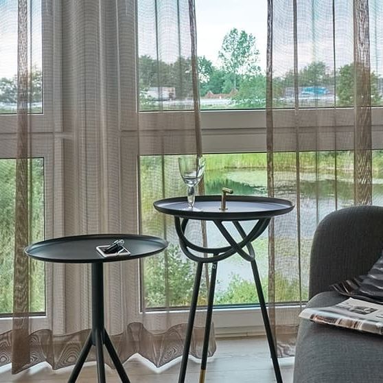 Tende in voile con passanti 2 pezzi grigio chiaro 140x175 cm | Leroy Merlin