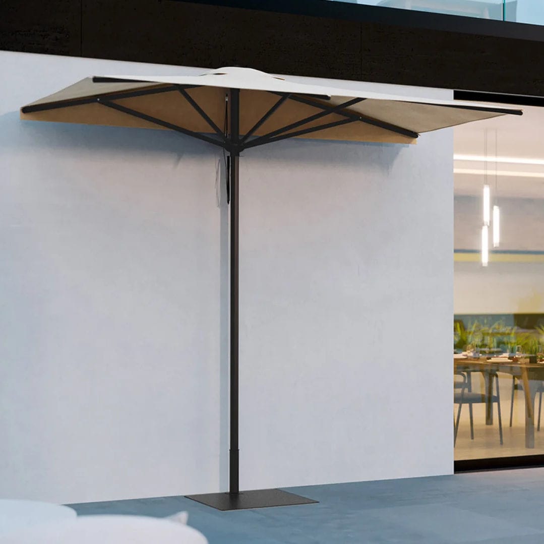 Ombrellone Da Giardino Rettangolare 2.7x3.65 M - Tessuto UV 50+, Alluminio, Girevole E Inclinabile