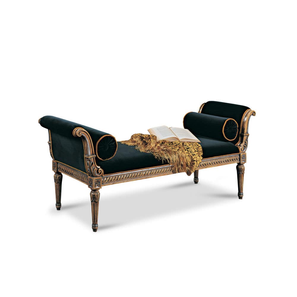 WOHNLING Panca SALIM In Pelle Di Capra E Legno Massello - 100x52x38 Cm - Stile Retrò Con Contenitore - Marrone E Rovere