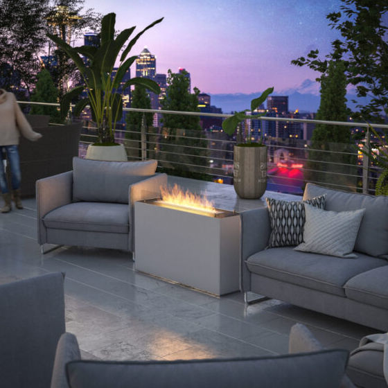Stufa Da Patio EAST OAK 50.000 BTU - Riscaldatore A Propano Con Design Tavolo, Per Esterni - Foto 4