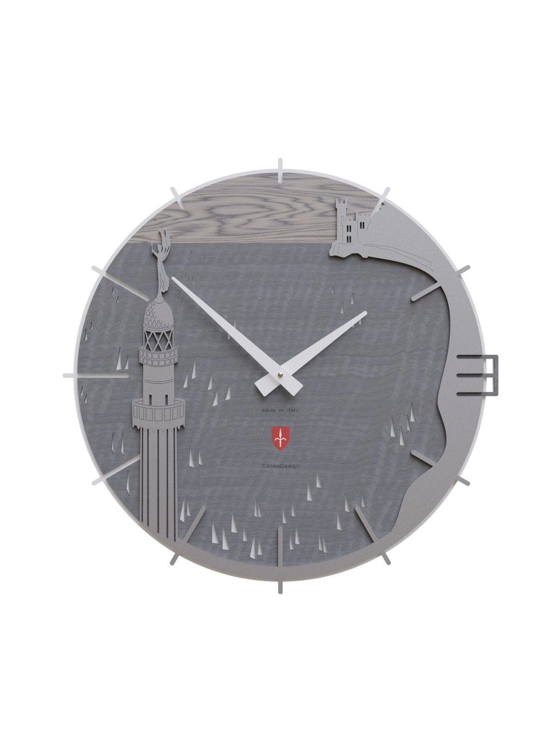 0491 CalleaDesign  掛時計　made in italy Orologio da parete rotondo in legno con numeri romani