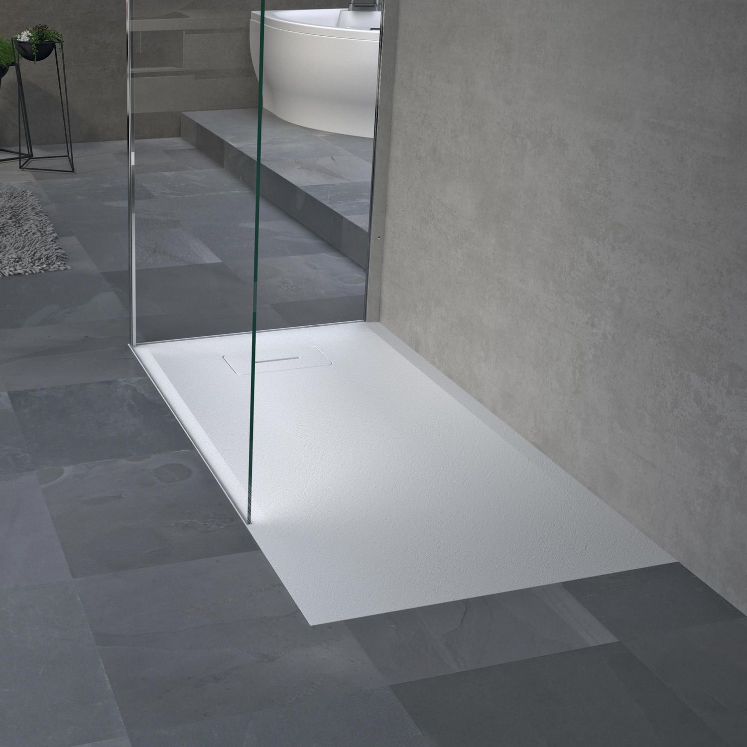 Receveur de douche plat NOVELLINI OLYMPIC PLUS beige 120x100 cm H 4,5cm