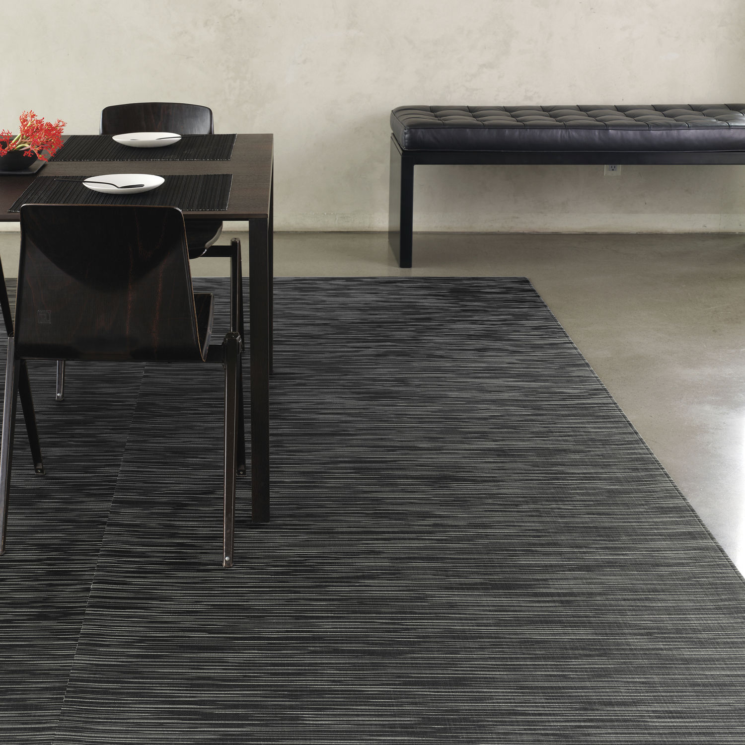 Tappeto moderno RIB WEAVE Chilewich Sultan LLC a righe / in fibre sintetiche / rettangolare