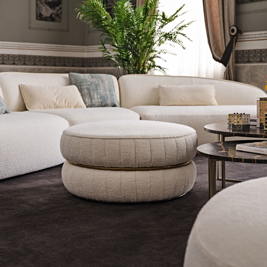 Tiita - Silla decorativa moderna con otomana, elegante y cómodo juego