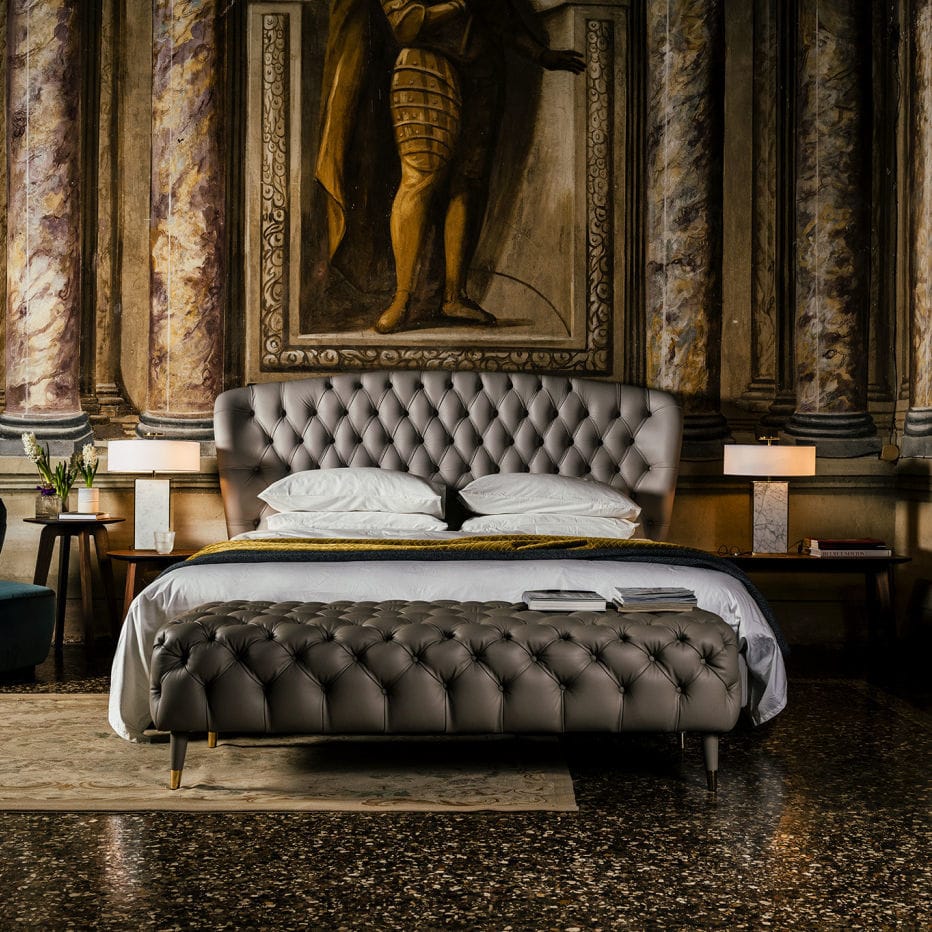 Letto king size - Savoi - Black Tie - queen size / chesterfield / imbottito