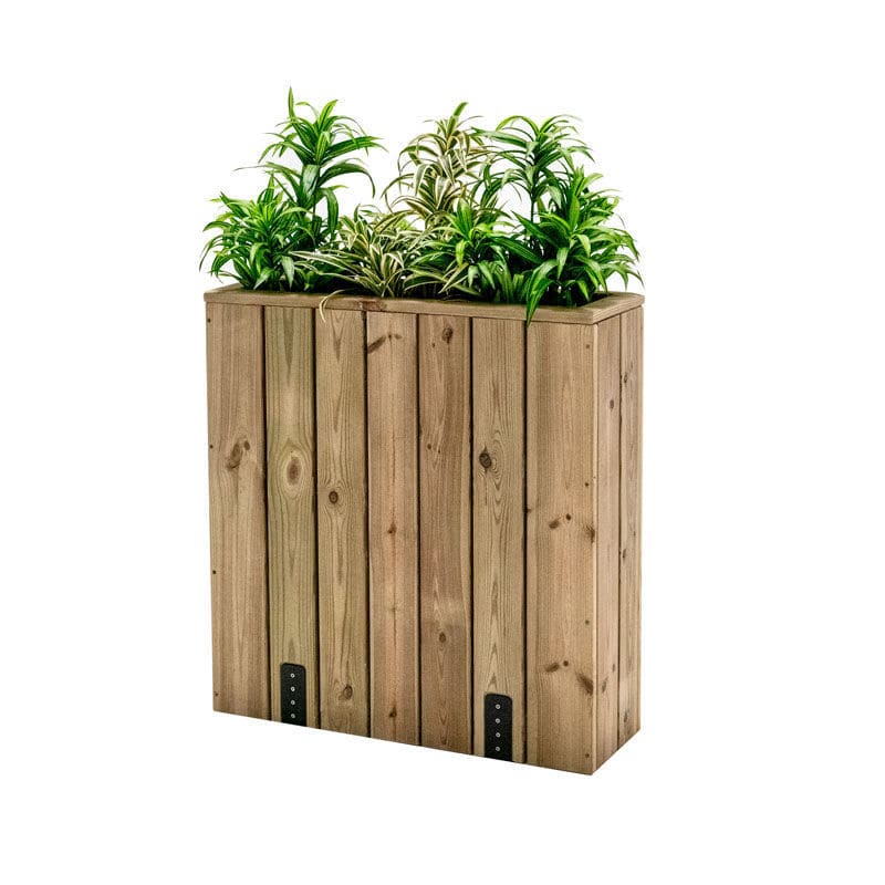 Estink Fioriera in legno impregnato, fioriera quadrata in legno con 9 separatori per coltivare verdure e fiori nel tuo patio, giardino o terrazza, 150 x 100 x 40 cm