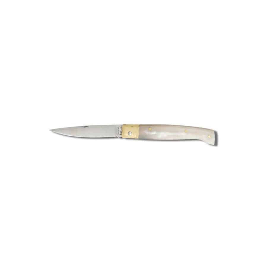 Couteau à Greffer Ausonia - Lame Courbe 17 Cm - Manche Imitation Corne - Neuf Sous Emballage