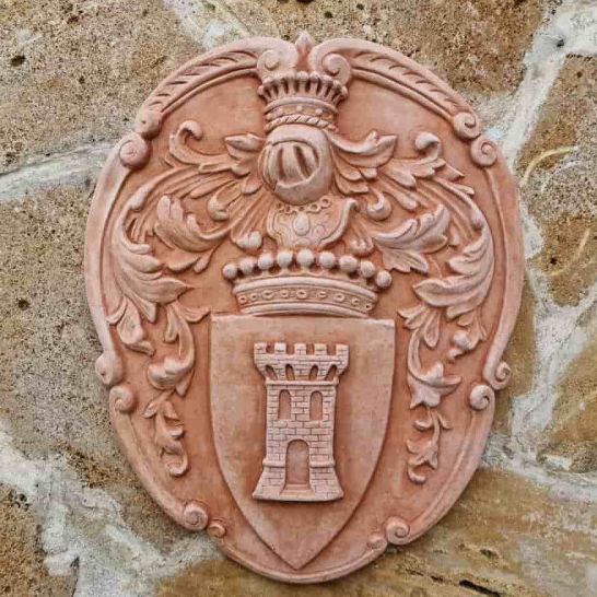 Cuore Juventus in terracotta dipinto a mano