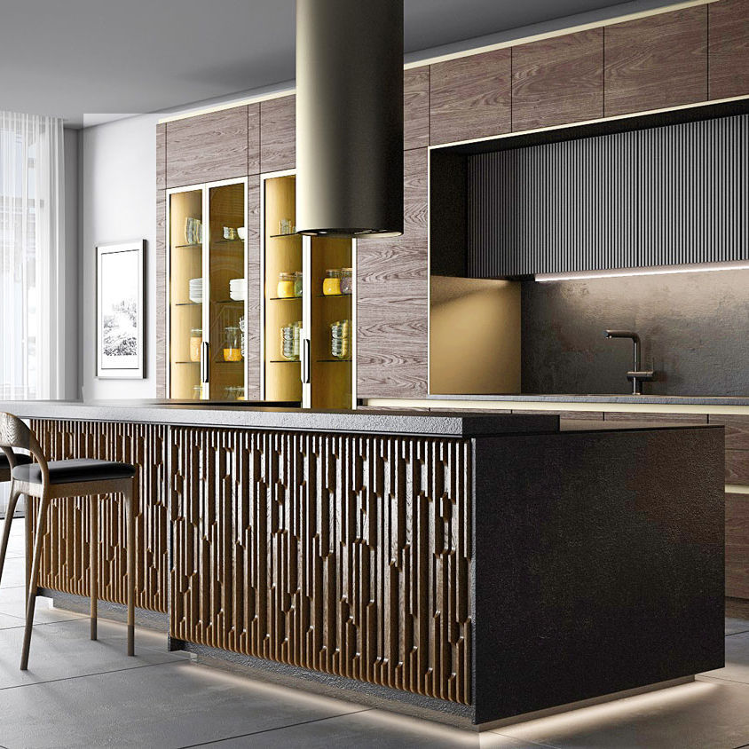 Cucina moderna Brooklin Santo Passaia Furniture in legno / con