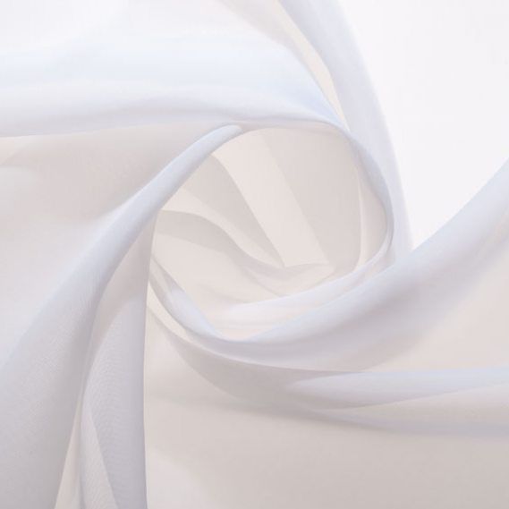 Tenda a pacchetto in voile con passanti Sophia, trasparente, con pieghe decorative, 1 pezzo, Poliestere, bianco, BxH 120x155cm