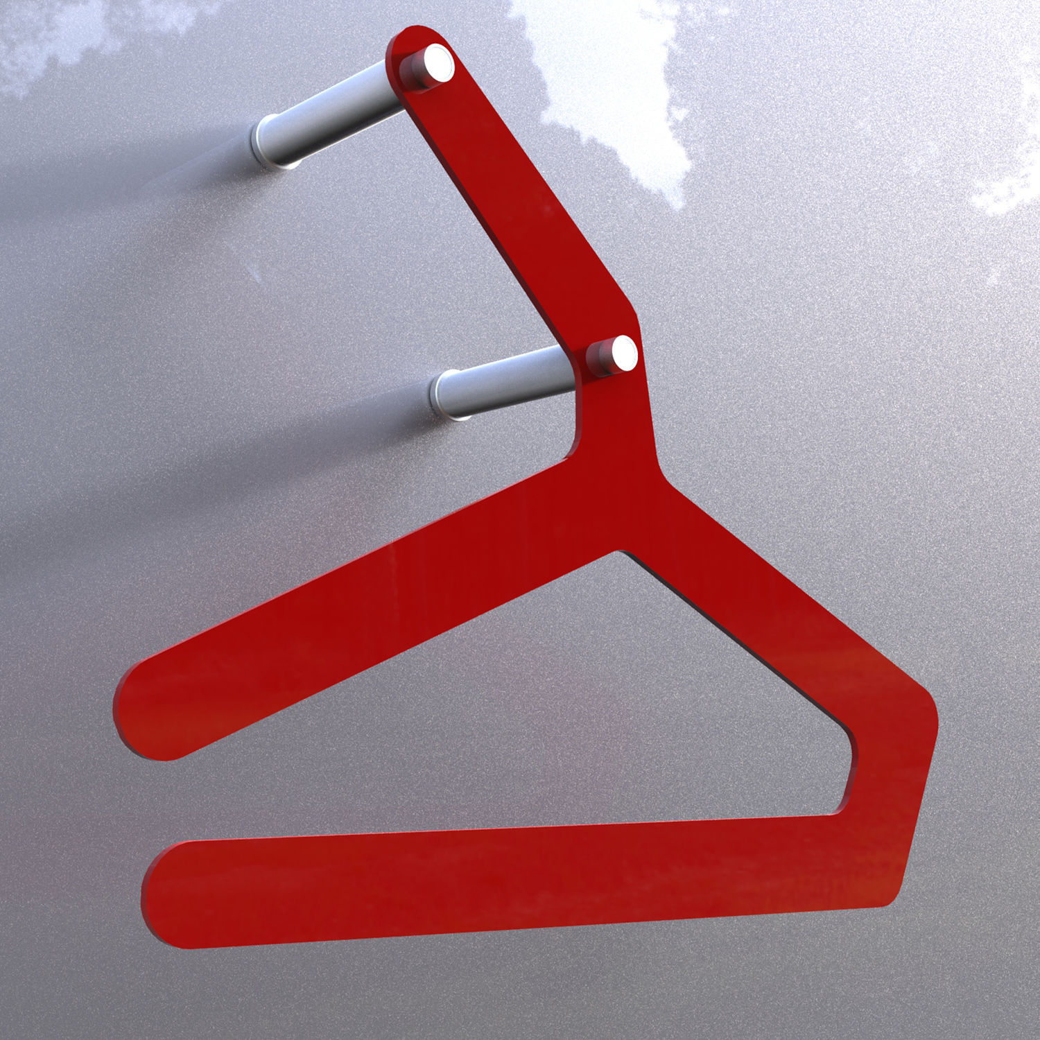 Servo muto da parete SPACE 1 INSILVIS moderno / in metallo