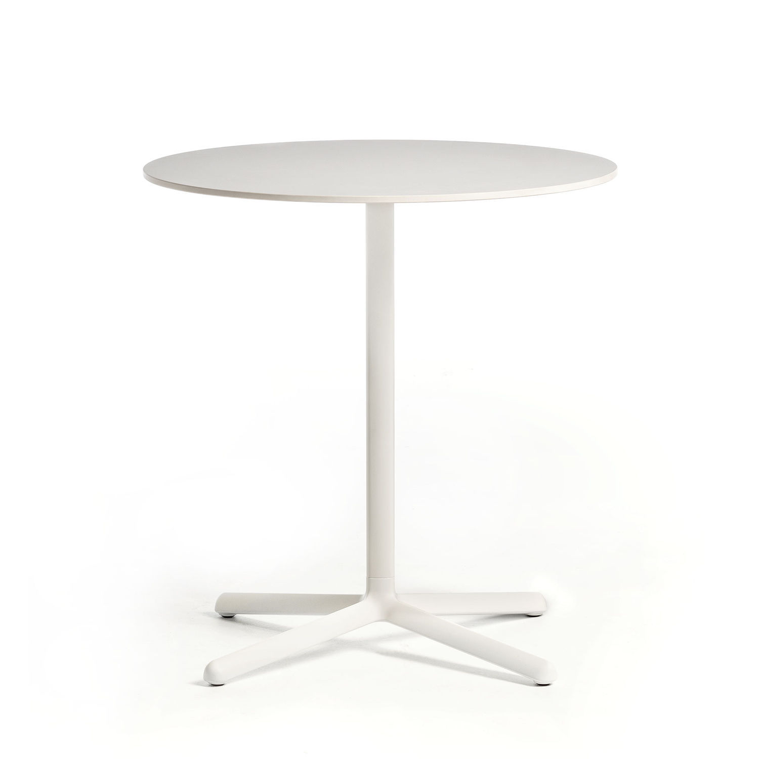 Tomaino Tavolo quadrato per esterno/interno in plastica simil rattan (bianco