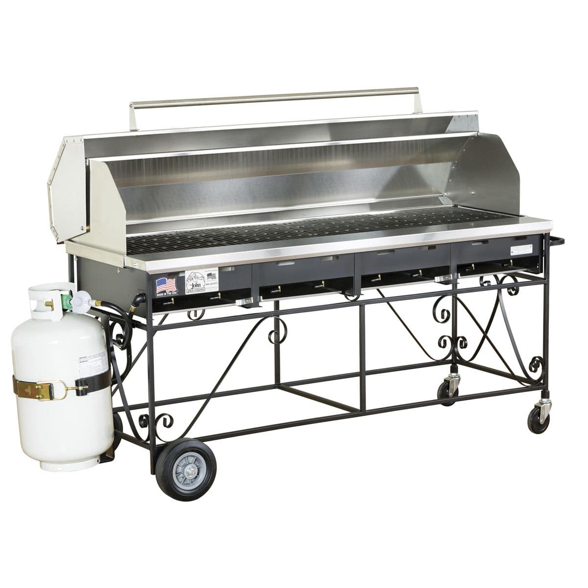 Grill a gas 300141LPCIPKGHOOD Big John Grills & Rotisseries a