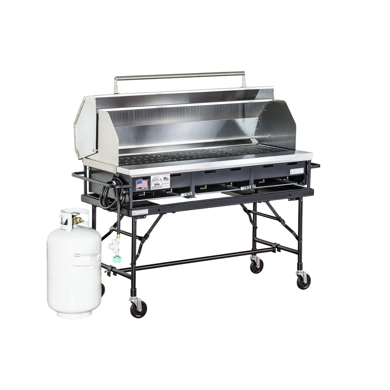 Grill a gas 300035LPCIPKGHOOD Big John Grills & Rotisseries a