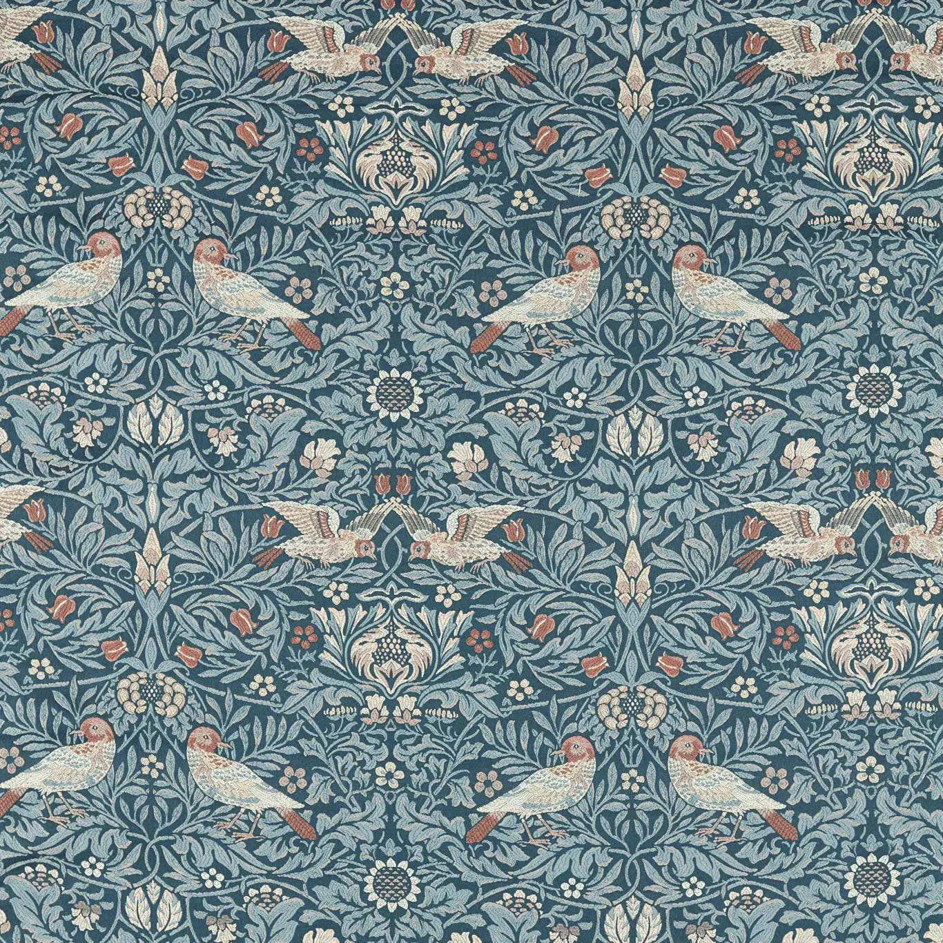 HOMESCAPES Tessuto quadrato William Morris 50 x 55 cm, Art III, set di 4 coupon in tessuto 100% cotone HOMESCAPES Tessuto quadrato William Morris 50 x 55 cm, Art III, set di 4 coupon in tessuto 100% cotone