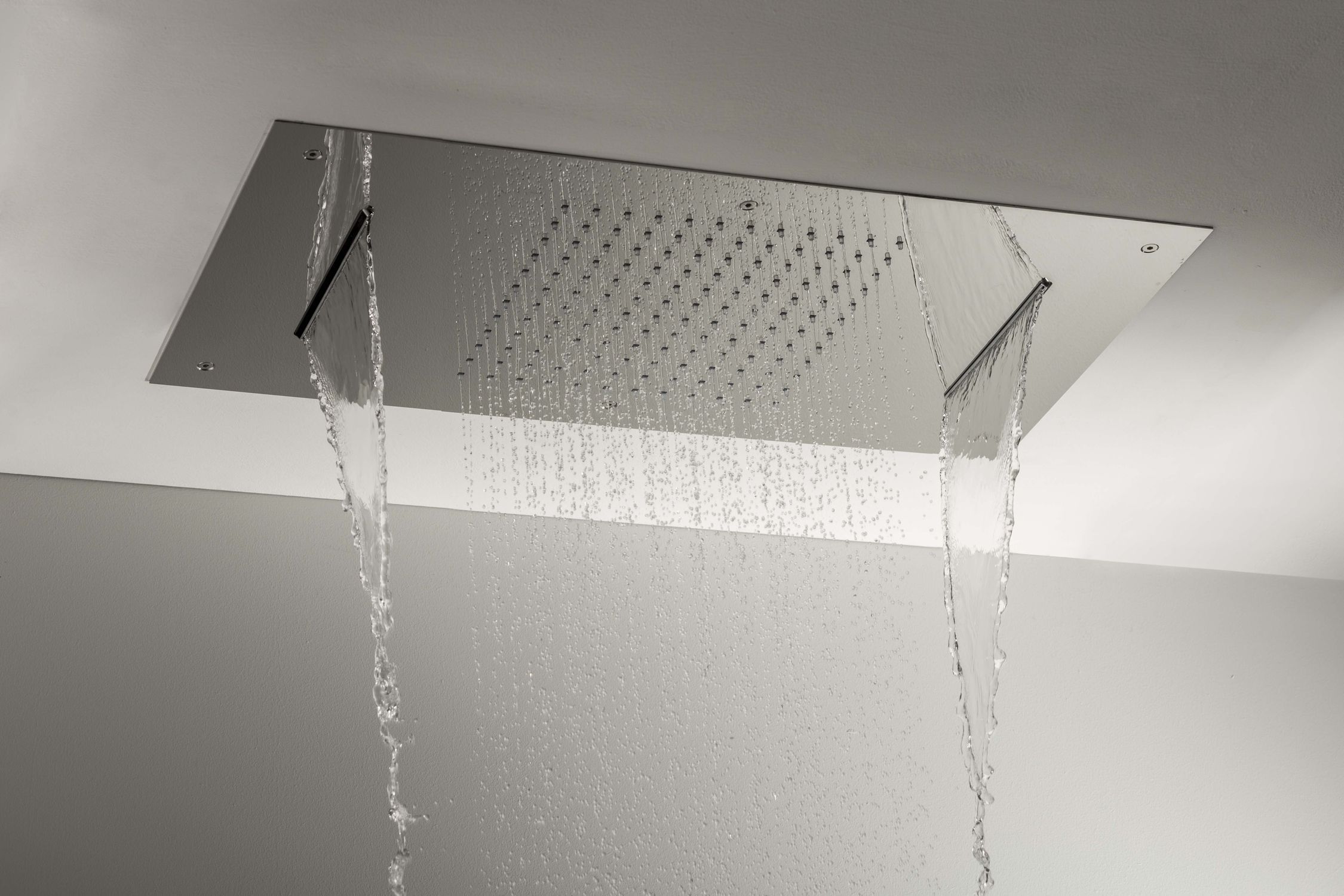 Faretto quadrato metallo bianco da incasso a soffitto fp - 80E3