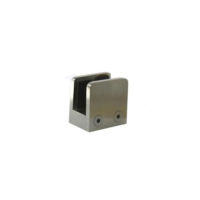 Morsetto Per Vetro In Ottone A Forma Di U Per Docce Bagno, Spessore Vetro 8-12 Mm, Colore Nero, Design Quadrato