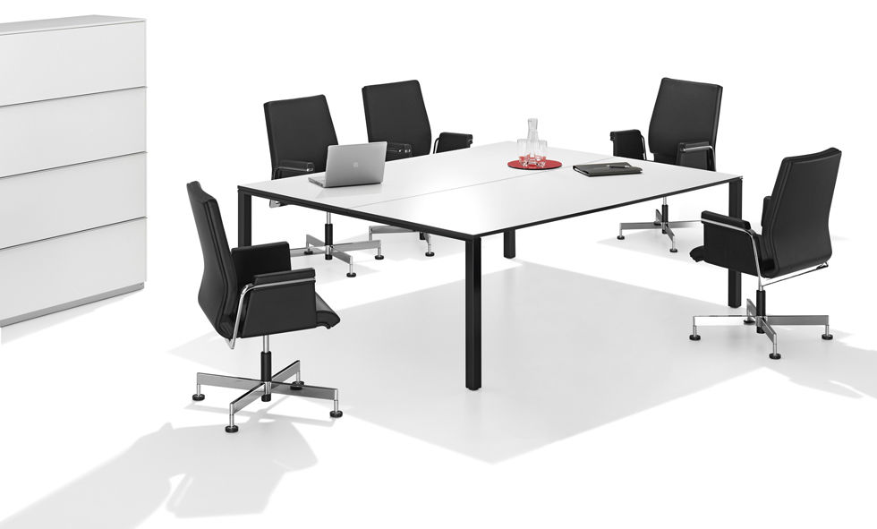 JSLXNDM Tavolo Da Conferenza, Tavolo Da Riunione Moderno Per Seminari Per Sala Conferenze D'ufficio, Scrivania Direzionale Con Robusta Struttura In Metallo. 240x130x74cm Style3 - Foto 11