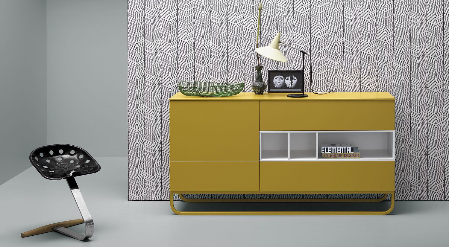 Credenza moderna / in legno laccato / gialla CONCILIO md house