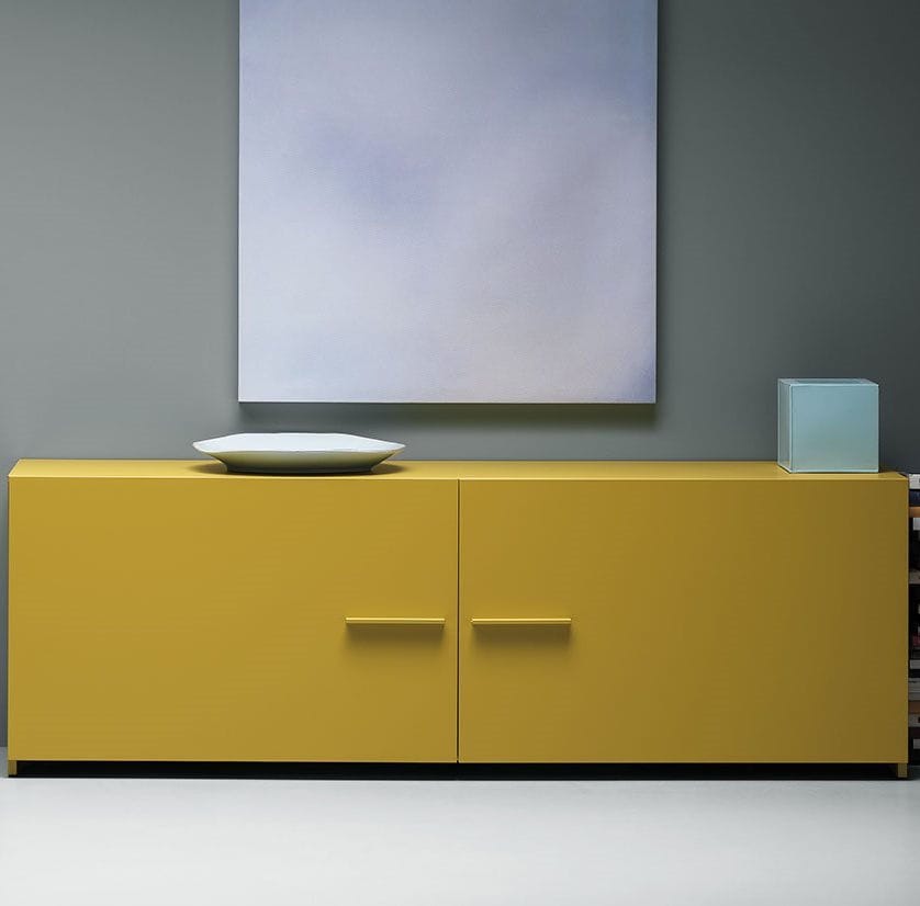 Credenza Moderna Easy Md House In Legno Laccato Gialla