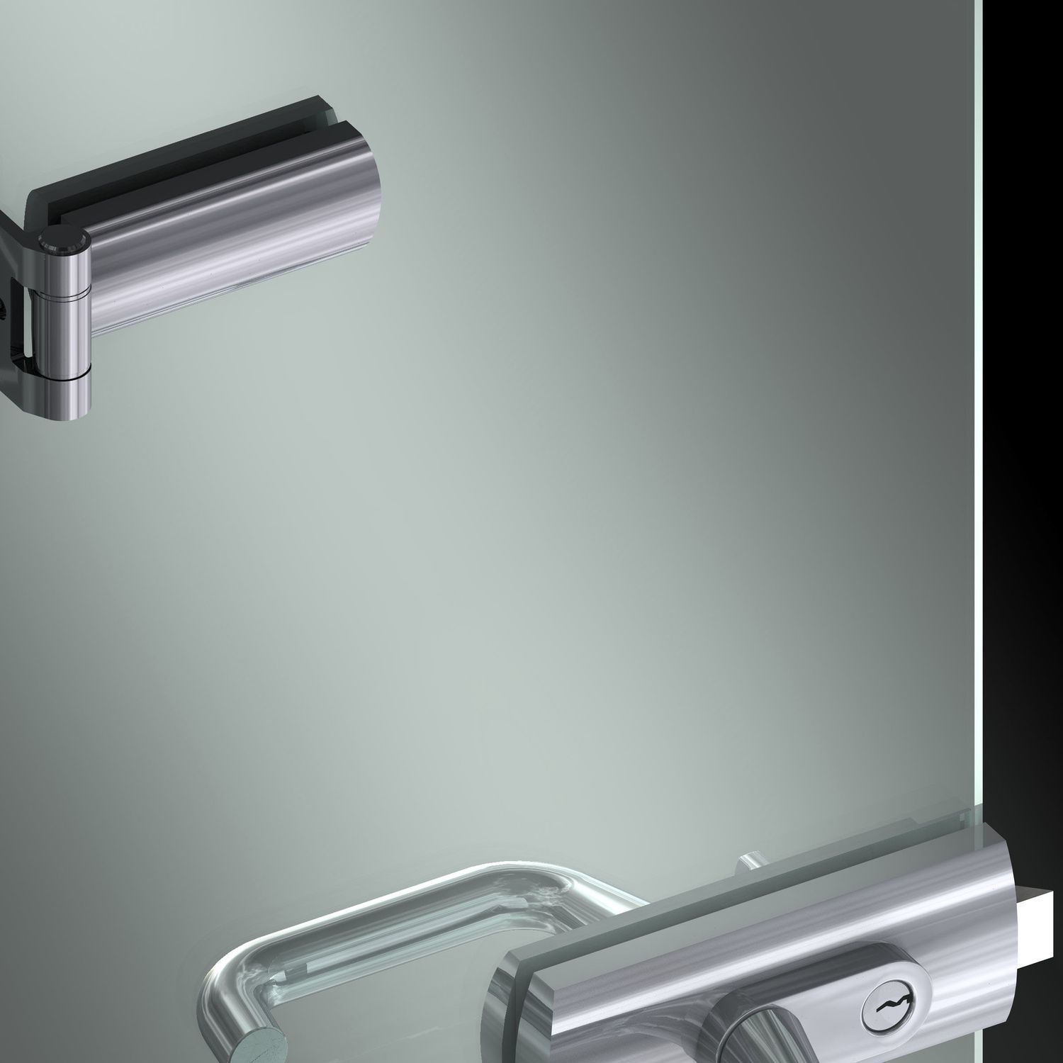Cerniera Per Porta Doccia In Vetro 8-10 Mm: Supporto Senza Cornice, Chiusura Automatica, In Acciaio Nero