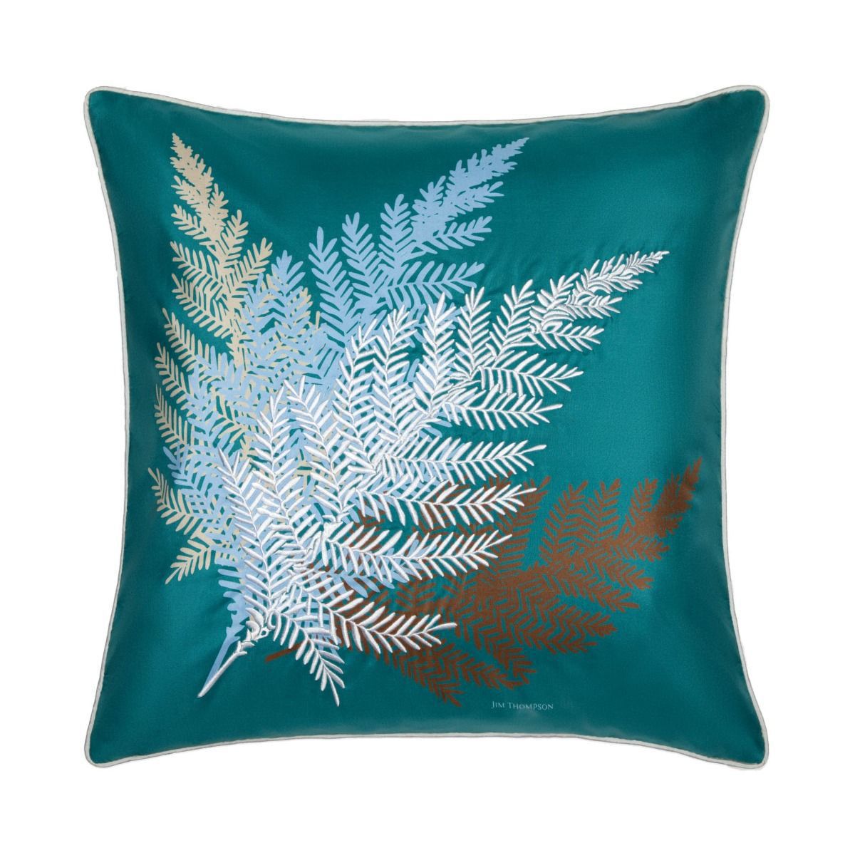 Yuga Home CopriCuscino In Raso Di Seta Verde Alga, 12x12 Pollici, Cerniera, Lusso Per Casa - 3