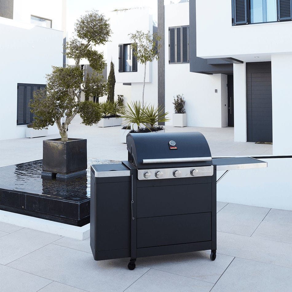 TEENO Barbecue a carbonella, con griglia XXL, guanto anti-ustioni, termometro, cassetto per la cenere, fessura di ventilazione regolabile, grande barbecue a carbonella (con griglia per pollo