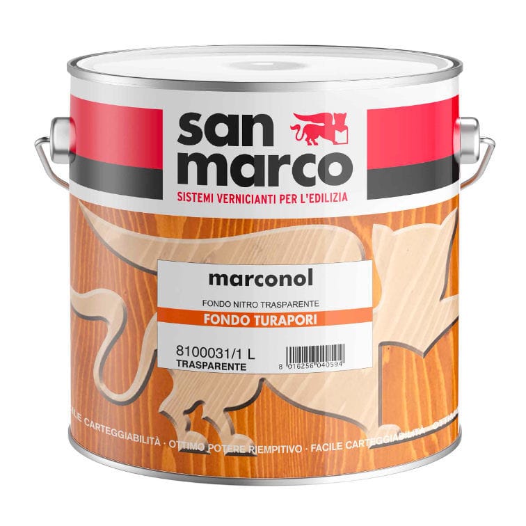 Primer Per Legno MARCONOL FONDO TURAPORI San Marco A Base Di Resina Acrilica Sintetico