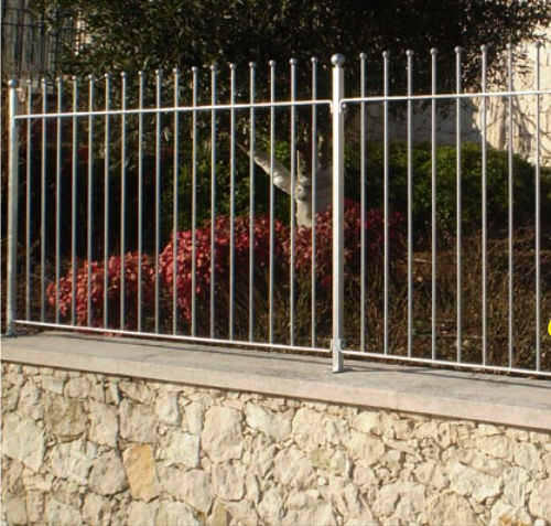 VidaXL Pali Per Recinzione 10 Pz Grigio 150 Cm In Acciaio Zincato