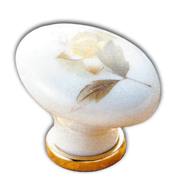 Pomelli in Ceramica, pomelli per armadi Vintage, 2 Maniglie for Porte da Cucina con Rose a Forma di Fiore, pomelli e Maniglie for cassetti for casa in
