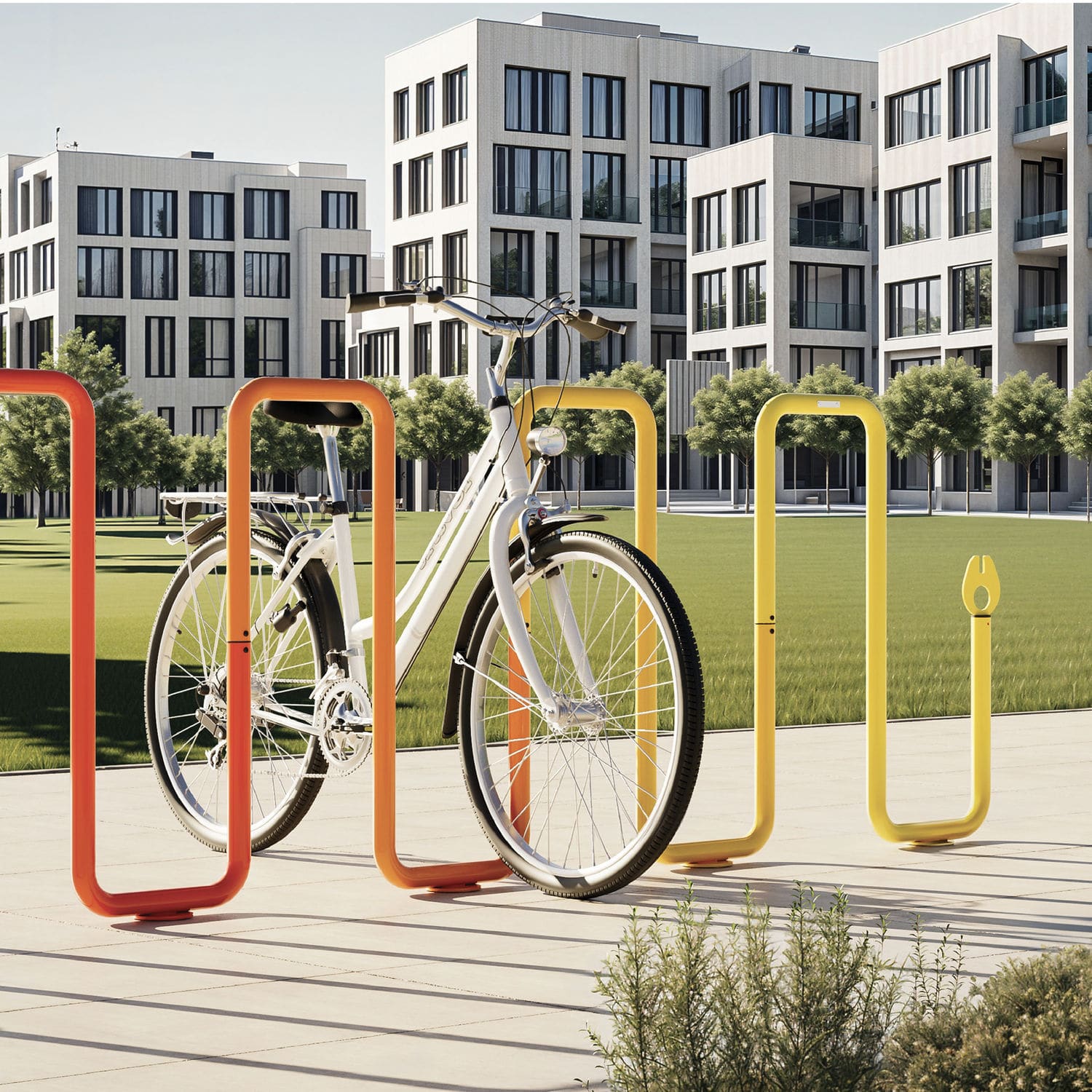Cartello Parcheggio Biciclette 40x10 Cm - Segnale In Plastica Resistente Per Esterno, Riservato Ciclisti, Piazzola Bici