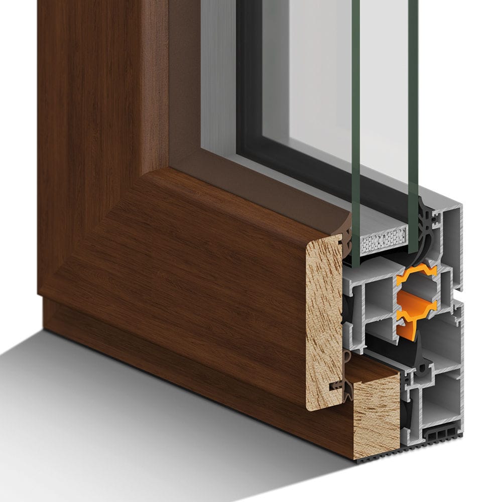 Profilato per finestra in legno STH ECO SQ Noval Group in alluminio / a taglio termico Profilato per finestra in legno STH ECO SQ Noval Group in alluminio / a taglio termico
